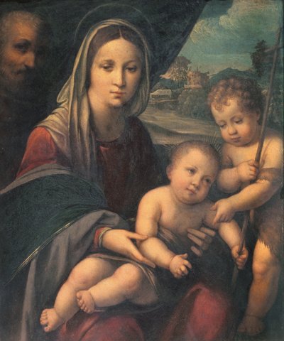 Madonna en kind met de jonge St. Johannes de Doper door Niccolò Pisano